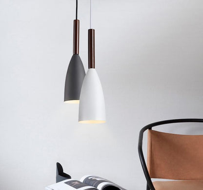 Nordic Minimalism Droplight E27 Aluminum Wood Pendant Lights, Home Restaurant Decor Lighting Lamp And Bar Showcase Spot Light