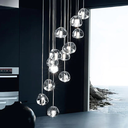 Ccrystal Chandeliers Lighting Loft Hanging Lamp Staircase Modern Luxury Long Wire Cristal Balls Kitchen Villa Living Room Bar