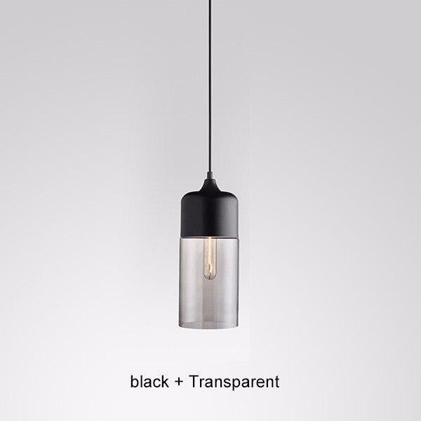 Glass Lamp Modern Pendant Lights Kitchen Fixtures For Dining Room Restaurant Bar Black White Indoor Home Hanging Lighting Lustre