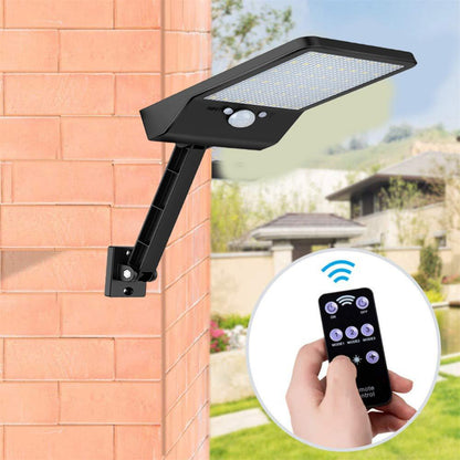The latest super bright 48 led solar outdoor garden light, waterproof wall light, remote control solar light With Three Modes