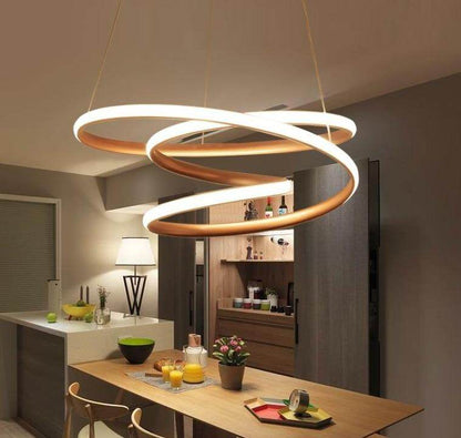 Creative LED Pendant Lights Dinning Room Modern Hanging Lamps Living Room Restaurant Bar Aluminum Luminaria RC Dimming