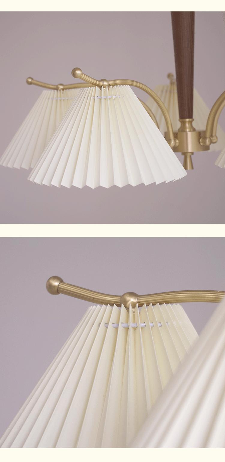 American Simple Copper Pleated Chandelier