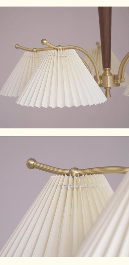American Simple Copper Pleated Chandelier