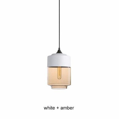 Glass Lamp Modern Pendant Lights Kitchen Fixtures For Dining Room Restaurant Bar Black White Indoor Home Hanging Lighting Lustre