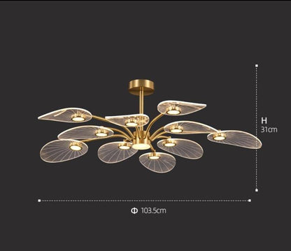 Light Luxury Living Room All Copper Chandelier Post-modern Creative Study Lamp