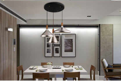 Brushed Gold/Silver Modern Pendant Lights Industrial  Kitchen Pendant Lamp Shade Light For Dining Room Kitchen Decoration