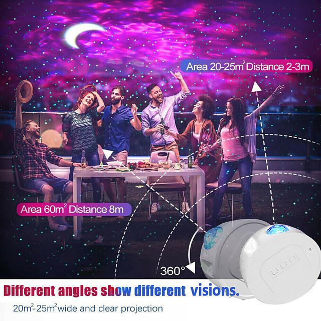 Star Sky Projector  LED Galaxy Night Light Moon Stars Nebula Ocean Lamp Galaxy Projector Rotation Light