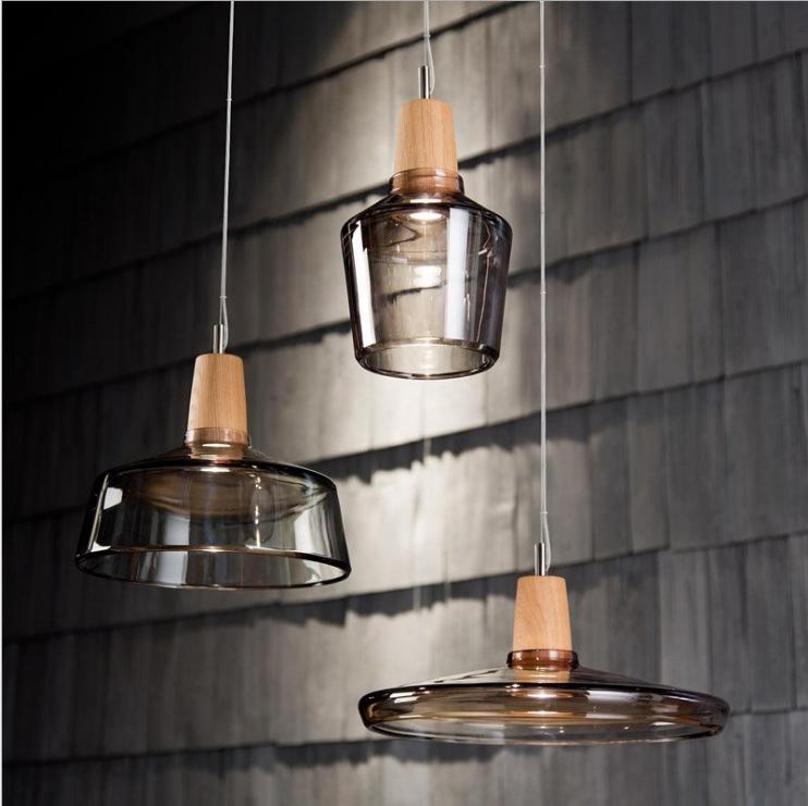 Modern Wood Art Creative Personality Bedroom Bedside Chandelier Fashion LOFT Restaurant Bar Carat Glass Chandelier