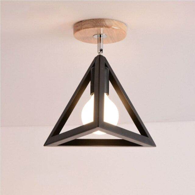 LED Pendant Light American Loft Corridor Balcony Room Pendant Lamp Nordic Simple Lights Indoor Lighting Fixture Square Lamps E27