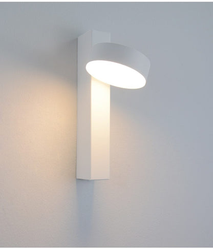 LED wall lamp with switch 7W 9W bedroom living room Nordic modern wall light aisle study reading sconce white black wall lamps