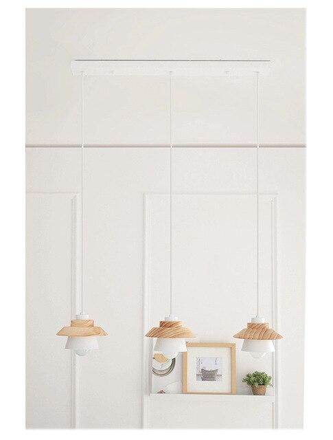 Modern Pendant Lamp Light, Natural Simple Wooden Pendant Light Lighting Fixture For Loft Cafe Bar Living Room Luminaire