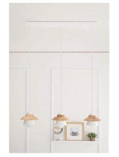 Modern Pendant Lamp Light, Natural Simple Wooden Pendant Light Lighting Fixture For Loft Cafe Bar Living Room Luminaire