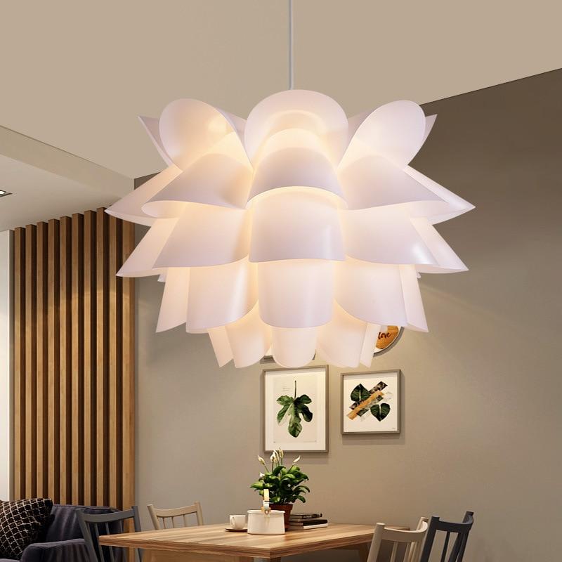 DIY Lotus  Puzzle Pendant Lamp E27 pendant light Cafe Living Room Restaurant Ceiling Room Decoration LED Hanging Lamp