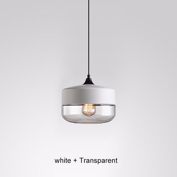 Glass Lamp Modern Pendant Lights Kitchen Fixtures For Dining Room Restaurant Bar Black White Indoor Home Hanging Lighting Lustre