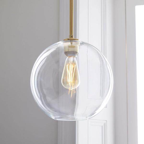 Modern Glass Ball Pendant Light Gradient Color Hanging Lamp Hanglamp Kitchen Light Fixture Dining Living Room Luminaire