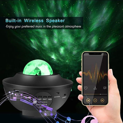 Colorful Starry Sky Projector Blueteeth USB Voice Control Music Player LED Night Light USB Charging Projection Lamp Kids Gift