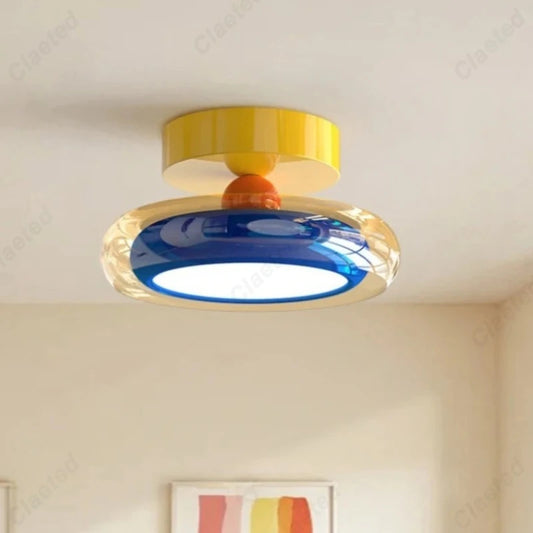 Creative Colorful Ceiling Lamp LED Flush Mount Light for Bedroom Kids Room Corridor Home Fixture