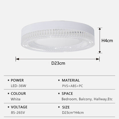 LED Ceiling Light Modern Simple Circular Crystal Light Indoor Home Light AC85-256V Living Room Bedroom Decor Lighting Fixtures