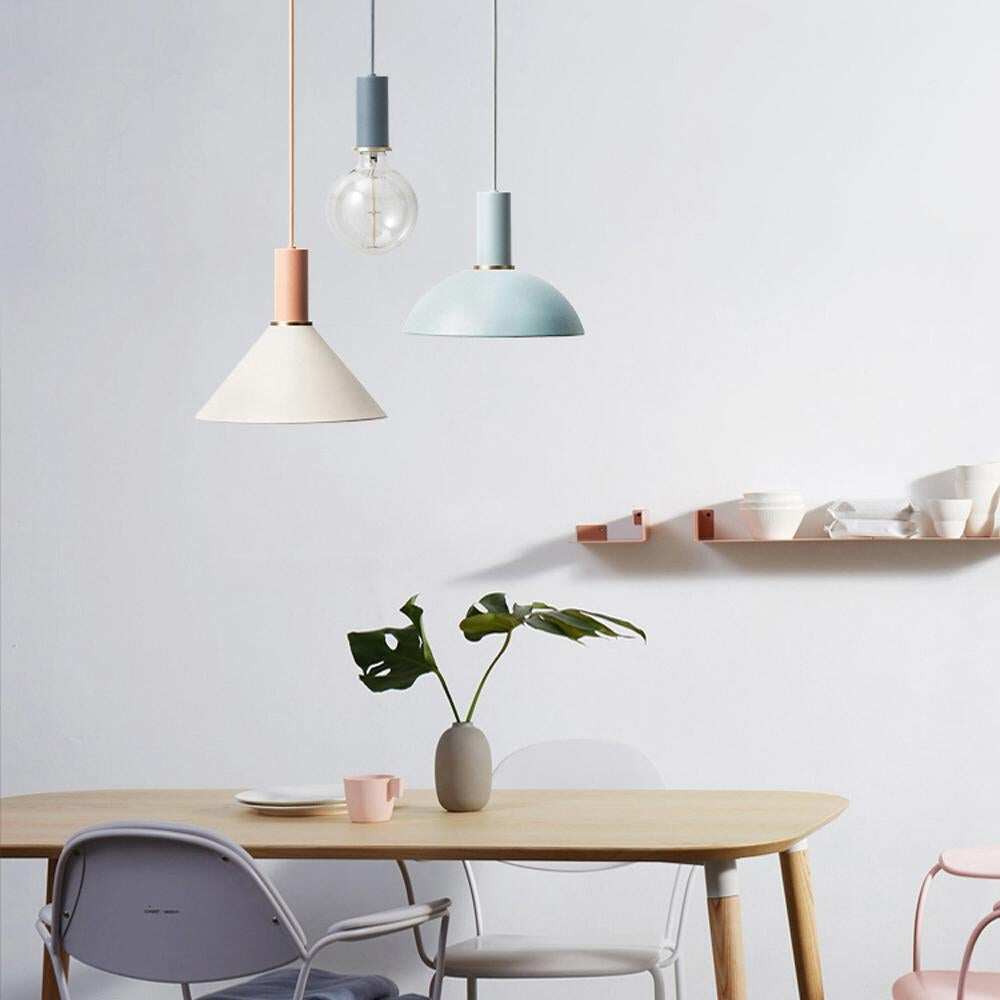 Modren Simple Pendant Lights DIY Nordic E27 Hanging Pendant Lamps Restaurant Bar Living Room Bedside Lighting Fixtures Luminaire