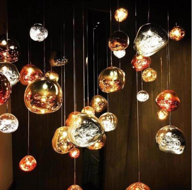 Modern Novelty Art Deco Glass Pendant Light LED E27 With 3 Colors For Living Room Bedroom Restaurant Kitchen Cafe Hotel Office