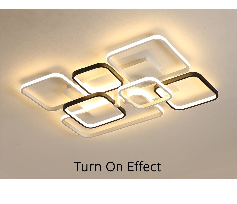 Black White Color Modern Led Ceiling Lights Creative For Living Room Dimmable Dome Lamp Fixture Dimmable Lustre Fixtures Dero