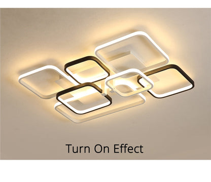 Black White Color Modern Led Ceiling Lights Creative For Living Room Dimmable Dome Lamp Fixture Dimmable Lustre Fixtures Dero
