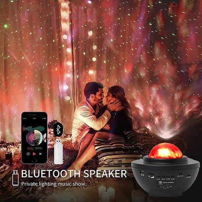 Blunderbuss Sky Projection Lamp USB Music Red Green Laser Sky star Water Stripe Lamp Atmosphere Lamp Christmas Halloween Children Baby Lover Gift.New and strange