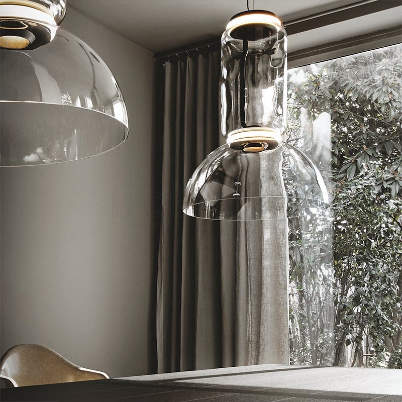 Modern Simple Glass Splicing Time Tunnel Restaurant Empty Chandelier