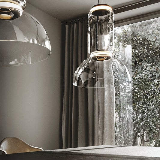 Modern Simple Glass Splicing Time Tunnel Restaurant Empty Chandelier