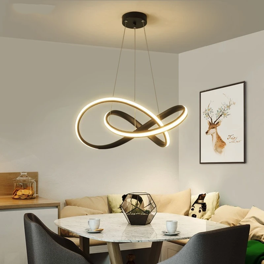 Hanging LED Pendant Lights For Shop Bar Dining Kitchen Room Aluminum Body Remote Control White/Black Pendant Lamps Free Shipping