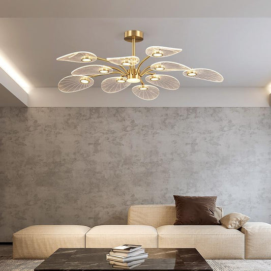 Light Luxury Living Room All Copper Chandelier Post-modern Creative Study Lamp