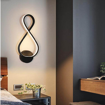 Creative Personality Led Bedroom Bedside Lamp Hotel Aisle Stairs Decorated with Aluminum Note Wall Lights