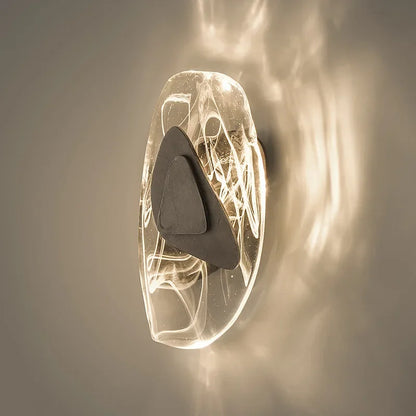 Modern LED Wall Lamp Crystal Art Glass Wall Light Bedside Sconce for BedroomBackground Aisle Stairs Patio Decor Lighting