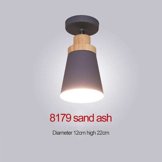 Nordic Wood Pendant Lamp Aisle Corridor Lamp Showroom Restaurant Macarons Lamps Loft/bar Home Decoration White Grey Green
