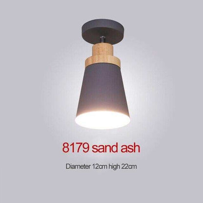 Nordic Wood Pendant Lamp Aisle Corridor Lamp Showroom Restaurant Macarons Lamps Loft/bar Home Decoration White Grey Green