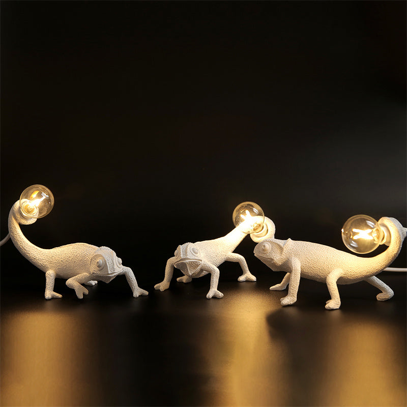 lizard wall lamp be night dorm room Night light living room home decor Cute Resin Animal chameleon Light Fixtures Bedside lamps