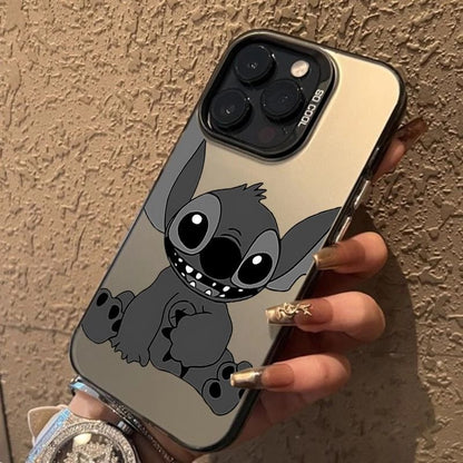 Cartoon Stitch Couple Case for iPhone 16 15 14 13 12 11 Pro Max Plus 16E X XR XS Max Hard Shockproof Bumper Back Cover