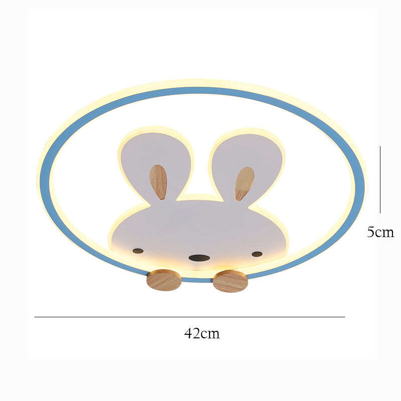 Light In The Bedroom Simple Modern Creative Cartoon Bunny Princess Room Lamp Led Ceiling Lamp
