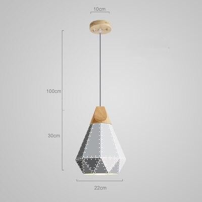 Modern minimalist design pendant lamp Nordic creative colorful led lamp home lighting bar restaurant iron solid wood lamp living