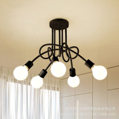 Modern Ceiling Lights Living Room Bedroom Dining Room Lamp Nordic Simple Style Iron Metal Spray Painting Process Black White Red