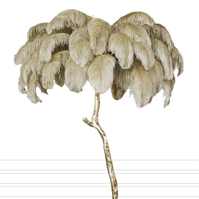 Modern Luxury Feather Floor lamp Living Room Decoration Floor light Stand Light Decorative Standing lamp Indoor Bedroom Lighting
