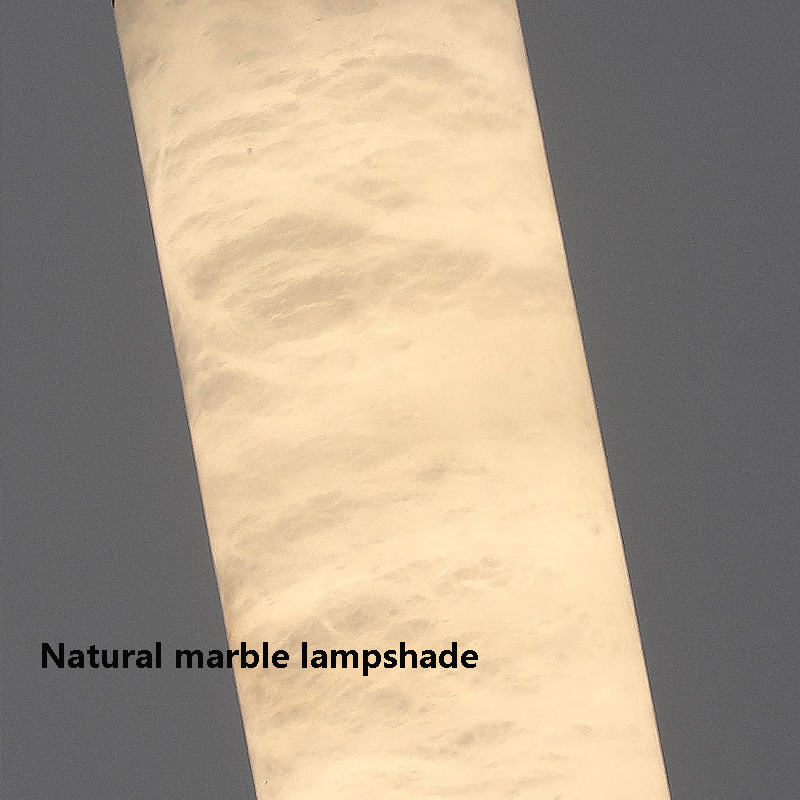 Copper Spanish Marble Small LED Chandelier High-end Modern Simple Bedroom Pendant Light Bar Counter Hanging Lamp