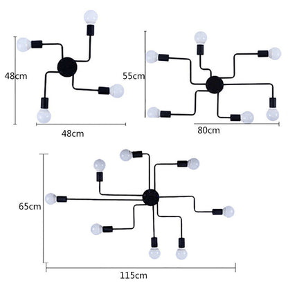 Vintage Ceiling Lights Iron Personality Ceiling Lights for Living & Bed Room