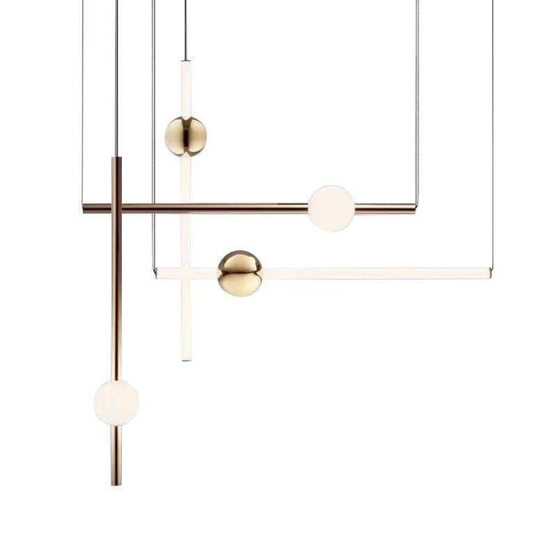 Modern Glass Metal Ball Pendant Lights Luminaria Cylinder Pipe Industrial Lamp Hanglamp Lustre Suspension