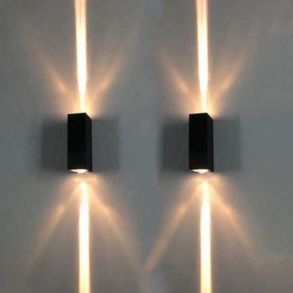 Outdoor Lighting Lens Beam Wall Lamps IP65 Waterproof Aluminum Wall Lights Corridor Garden Mall Up Down LED Porch Lamp