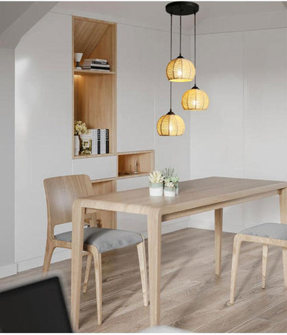 American Round Hemp Rope Chandelier