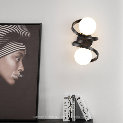 White Frosted Glass Lampshade Wall Lights G9 7W Creative Dining room Bedroom Bedside Aisle Wall Lamp Modern LED Lighting