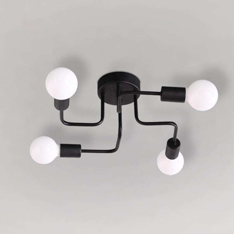 Modern Europe Creative Simple Iron Industrial Ceiling Lamp LED E27 Ceiling Light For Bedroom Living Room Kitchen Study Hotel Bar