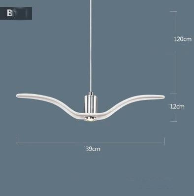 Nordic Chandelier Restaurant Three Creative Lights Modern Minimalist LED Bar Table Dining Room Personality Art Seagull Chandelier