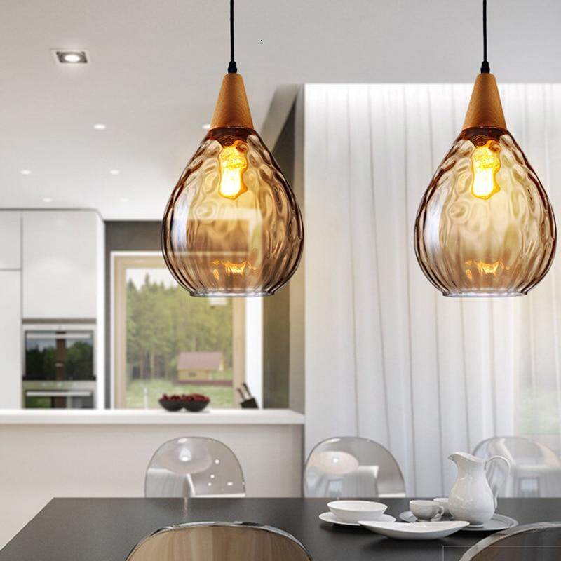 Modern Creative Europe Glass Pendant Light LED E27 With 3 Colors For Bedroom/Restaurant/Living Room/Kitchen/Cafe/Hotel/Office